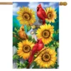 Cardinals And Sunflowers Summer House Flag Floral 28" X 40" Briarwood Lane -Sunnydaze Decor Store GUEST b12da0f6 0652 46d8 a023 243af40a753f