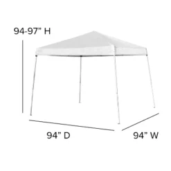 Flash Furniture 8'x8' Pop Up Event Canopy Tent With Carry Bag And 6-Foot Bi-Fold Folding Table With Carrying Handle - Tailgate Tent Set -Sunnydaze Decor Store GUEST b16a9243 4870 4a80 a21d 34a4e4b2aac1