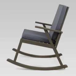 Champlain 3pc Acacia Wood Rocking Chairs Set - Gray/Dark Gray - Christopher Knight Home -Sunnydaze Decor Store GUEST b18fb89d b729 4049 843e c4afb84a071c