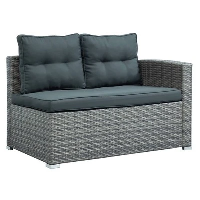 4pc Wicker Patio Set With Large Storage Box & Cushions - Gray - GODEER 9 4pc Wicker Patio Set With Large Storage Box & Cushions - Gray - GODEER - Image 7