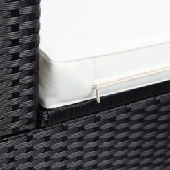 9pc Wicker Patio Seating Set With Cushions - Black/Beige - GODEER -Sunnydaze Decor Store GUEST b1cebd74 4d94 42cd ad4f 9ba949588e45