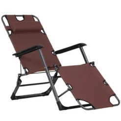 Outsunny 2-in-1 Folding Patio Lounge Chair W/ Pillow, Outdoor Portable Sun Lounger Reclining To 120°/180°, Oxford Fabric 18 Outsunny 2-in-1 Folding Patio Lounge Chair W/ Pillow, Outdoor Portable Sun Lounger Reclining To 120°/180°, Oxford Fabric -Sunnydaze Decor Store GUEST b1dff53f 044f 4793 b45b 6c86213b7387