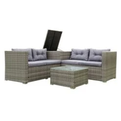 4pc Wicker Patio Conversation Seating Set With Thick Cushions - Gray - GODEER 31 4pc Wicker Patio Conversation Seating Set With Thick Cushions - Gray - GODEER -Sunnydaze Decor Store GUEST b22dd108 745d 4f06 9b55 e27a34ee4b58 1