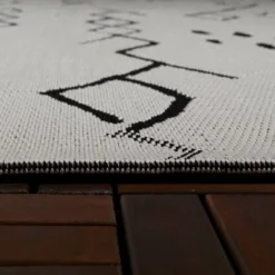 Grace Sketch Diamond Indoor/Outdoor Rug - Black/White - Project 62™ -Sunnydaze Decor Store GUEST b312d6ea 5022 4a83 8d49 d370cd489ddc