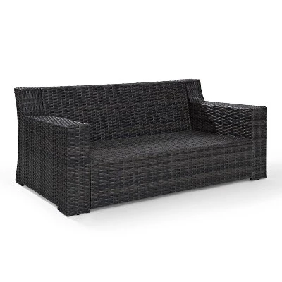 Beaufort Outdoor Wicker Loveseat - Mist - Crosley 9 Beaufort Outdoor Wicker Loveseat - Mist - Crosley - Image 7