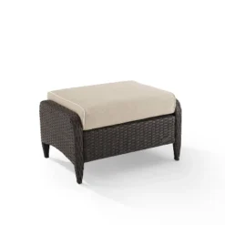 Kiawah Outdoor Wicker Ottoman - Crosley -Sunnydaze Decor Store GUEST b333ca89 9e36 418f a1a0 e8de13195a73