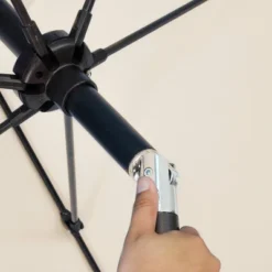 9' X 9' Aluminum Market Patio Umbrella With Crank Lift And Push Button Tilt Antique Beige - Astella -Sunnydaze Decor Store GUEST b35f1b0e 9cf5 45c9 92e6 38b65215e624