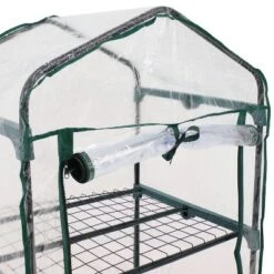 Sunnydaze Decor Sunnydaze Outdoor Portable Growing Rack 3-Tier Greenhouse With Roll-Up Door - 3 Shelves - Clear 15 Sunnydaze Decor Sunnydaze Outdoor Portable Growing Rack 3-Tier Greenhouse With Roll-Up Door - 3 Shelves - Clear -Sunnydaze Decor Store GUEST b3b1313d 70da 414c b690 425b6aa00109