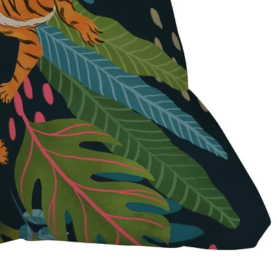 Avenie Jungle Cats Outdoor Throw Pillow Orange - Deny Designs 4 Avenie Jungle Cats Outdoor Throw Pillow Orange - Deny Designs - Image 2