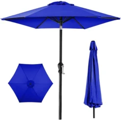 Best Choice Products 10ft Outdoor Steel Market Patio Umbrella W/ Crank, Tilt Push Button, 6 Ribs -Sunnydaze Decor Store GUEST b41354e8 3d73 45cc a8c2 bce9064adb26