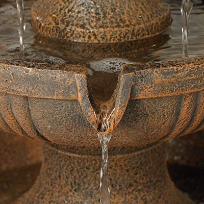 John Timberland Ravenna Rustic 3 Tier Weathered Stone Cascading Outdoor Floor Water Fountain 43" For Yard Garden Patio Home Deck Porch House Exterior 5 John Timberland Ravenna Rustic 3 Tier Weathered Stone Cascading Outdoor Floor Water Fountain 43" For Yard Garden Patio Home Deck Porch House Exterior - Image 3