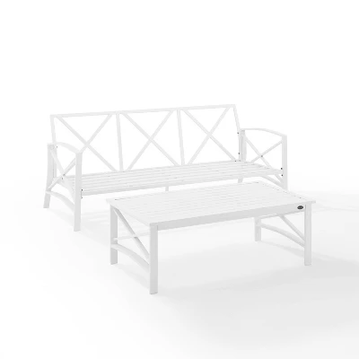 Kaplan 2pc Outdoor Sofa Set - Gray - Crosley 5 Kaplan 2pc Outdoor Sofa Set - Gray - Crosley - Image 3