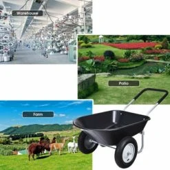 Costway 2 Tire Wheelbarrow Cart Heavy-duty Dolly Utility Cart Black 15 Costway 2 Tire Wheelbarrow Cart Heavy-duty Dolly Utility Cart Black -Sunnydaze Decor Store GUEST b444526d 3899 49a8 93b4 6231409380df