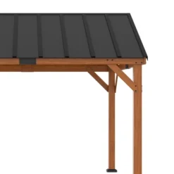 Outsunny 12' X 11' Hardtop Gazebo Canopy With Solid Wooden Frame And Waterproof Asphalt Roof, For Patio, Backyard, Deck, Porch, Brown -Sunnydaze Decor Store GUEST b492a32e 569f 4a22 b557 c4e6ba914038
