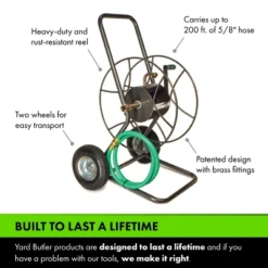 Yard Butler Hose Reel Cart With Wheels - Heavy Duty 200 Foot Metal Hose Reel - Suitable For Gardens, Lawns And Outdoor - IHT-2EZ 10 Yard Butler Hose Reel Cart With Wheels - Heavy Duty 200 Foot Metal Hose Reel - Suitable For Gardens, Lawns And Outdoor - IHT-2EZ -Sunnydaze Decor Store GUEST b5747ce0 fd57 4a75 84c0 e9d0ae234fb6