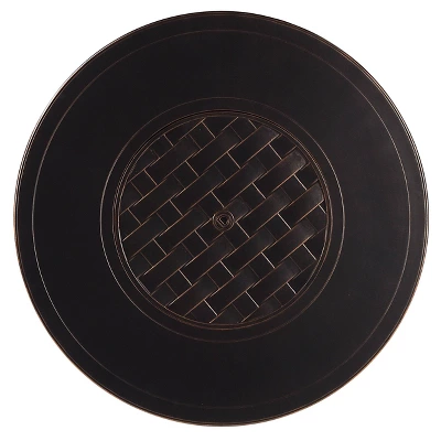 5pc Outdoor Fire Table Set With 44" Round Fire Table, 4 Deep Seating Swivel Rocking Chairs & Table Fabric Covers - Oakland Living 6 5pc Outdoor Fire Table Set With 44" Round Fire Table, 4 Deep Seating Swivel Rocking Chairs & Table Fabric Covers - Oakland Living - Image 4