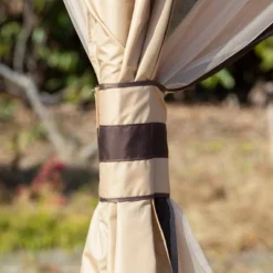 Outsunny 10' X 12' Outdoor Gazebo, Patio Gazebo Canopy Shelter W/ Double Vented Roof, Zippered Mesh Sidewalls, Solid Steel Frame -Sunnydaze Decor Store GUEST b61c1479 f24b 44db baa9 7e83f791d776