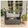Bahama Wicker Bar Cart - Gray - Christopher Knight Home -Sunnydaze Decor Store GUEST b621d251 10b8 4f85 872f 8d4d7167274f