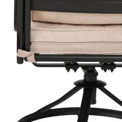 5pc Outdoor Dining Set With Swivel Chairs With Seat & Back Cushions & Square Metal Table With Umbrella Hole - Captiva Designs -Sunnydaze Decor Store GUEST b6af2699 aa9d 4845 a7d1 876bb3238992 1