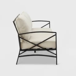 Kaplan Outdoor Metal Sofa Oil Rubbed Bronze With Cushions - Crosley -Sunnydaze Decor Store GUEST b82b31bc 853d 477a 9940 d07783ce74e2