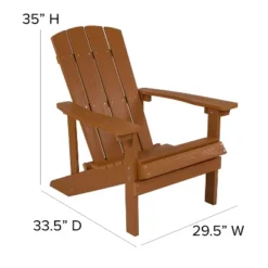 Flash Furniture 2 Pack Charlestown All-Weather Poly Resin Wood Adirondack Chairs With Side Table -Sunnydaze Decor Store GUEST b8667026 89dc 47f5 a513 e0e8b7c23da0