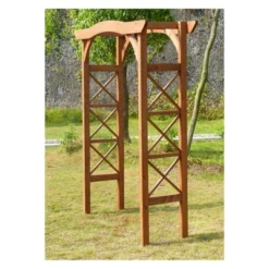 7' Canadian Hemlock Weatherproof Arbor - Natural - Merry Products -Sunnydaze Decor Store GUEST b8ea6c74 4241 48bc 8526 1cfa0e335b6d