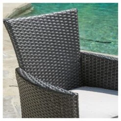 Malta Set Of 4 Wicker Patio Dining Chair With Cushions - Gray - Christopher Knight Home -Sunnydaze Decor Store GUEST b944ba72 311f 4e86 b732 a544fe3737a5