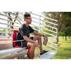 Stansport Folding Stadium Seat With Arms Red/Tan -Sunnydaze Decor Store GUEST ba25ed7c 6aeb 42d3 9df7 6db903be138c