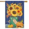 Fall Mason Jar Sunflowers House Flag Autumn Floral 28" X 40" Briarwood Lane -Sunnydaze Decor Store GUEST bac269e6 fd5d 4f55 a14d d86641147a1e