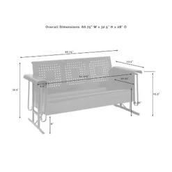 Bates Outdoor Metal Sofa Glider - Navy - Crosley -Sunnydaze Decor Store GUEST bacf293b d942 4253 bcd9 dfca0a445b02