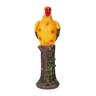 Techko Maid Parrot Yellow Solar Outdoor Garden Statue Decor With Spotlight 3 Techko Maid Parrot Yellow Solar Outdoor Garden Statue Decor With Spotlight