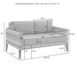 Prescott Outdoor Wicker Loveseat - Blue/Brown- Crosley 21 Prescott Outdoor Wicker Loveseat - Blue/Brown- Crosley -Sunnydaze Decor Store GUEST bbaf0b89 c4a3 4f99 872f f18d2e2d01e2