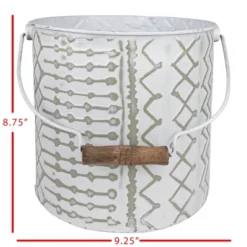 Multi Pattern Bucket Planter Metal & Wood - Foreside Home & Garden -Sunnydaze Decor Store GUEST bbfe7366 5ab8 4742 a91e 7742392283a2