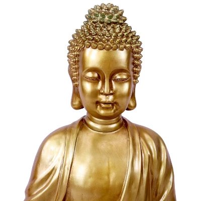 Sunnydaze Decor Sunnydaze 36"H Electric Fiberglass Relaxed Buddha Outdoor Water Fountain With LED Light 5 Sunnydaze Decor Sunnydaze 36"H Electric Fiberglass Relaxed Buddha Outdoor Water Fountain With LED Light - Image 3