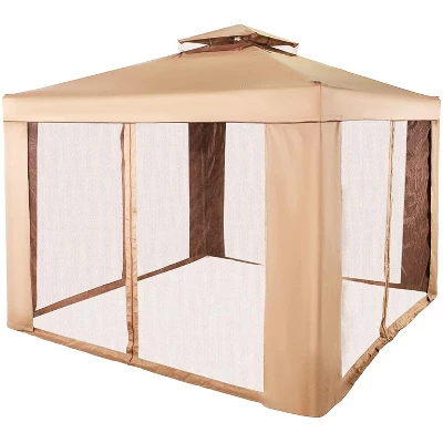 SUGIFT 10 Ft. X 10 Ft. Gazebo Tent With Mosquito Netting Outdoor Canopy Shelter 6 SUGIFT 10 Ft. X 10 Ft. Gazebo Tent With Mosquito Netting Outdoor Canopy Shelter - Image 4