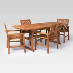 5pc Slatted Extendable Acacia Wood Patio Dining Set - Saracina Home 21 5pc Slatted Extendable Acacia Wood Patio Dining Set - Saracina Home -Sunnydaze Decor Store GUEST bc70cb01 d877 45b9 abc8 5ef3dadb9cf0