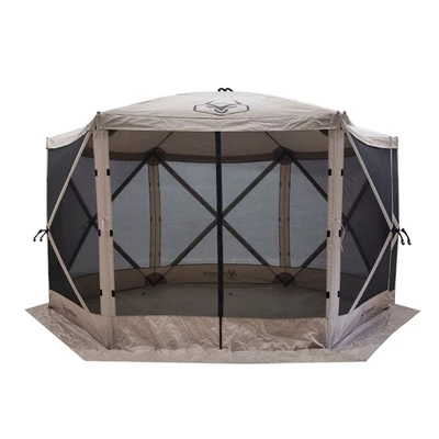 Gazelle Tents G6 12ft X 12ft 6 Sided Pop Up Portable 8 Person Gazebo, Desert Sand And Portable Gazebo Screen Tent Wind Panels, Desert Sand (3 Pack) 5 Gazelle Tents G6 12ft X 12ft 6 Sided Pop Up Portable 8 Person Gazebo, Desert Sand And Portable Gazebo Screen Tent Wind Panels, Desert Sand (3 Pack) - Image 3