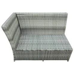 6pc Wicker Patio Set With Glass Table Ottomans - Gray/Dark Gray - GODEER -Sunnydaze Decor Store GUEST bd546c6c 3d99 4fd7 8ae6 9d36123ebc5e