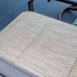 5pc Outdoor Dining Set With Padded Sling Chairs & Round Metal Table - Gray/Black - Captiva Designs -Sunnydaze Decor Store GUEST bdab69c9 3f64 4287 85f8 4292d3726b88 1