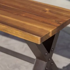 Sanibal Acacia Wood Patio Dining Bench - Brown - Christopher Knight Home -Sunnydaze Decor Store GUEST bdb38dd1 dc45 4a56 b927 41e41ed8abbe