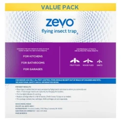 Zevo Indoor Flying Insect Trap Starter Kit For Fruit Flies, Gnats, And House Flies - 4ct -Sunnydaze Decor Store GUEST bdfe61a2 2717 45ad 9d90 9c2b22366251