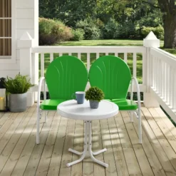 Griffith 2pc Outdoor Conversation Set - Kelly Green - Crosley -Sunnydaze Decor Store GUEST be0c6262 81e5 418b 9063 b3014b3388ff
