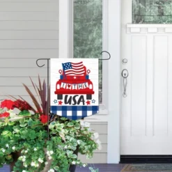 Big Dot Of Happiness Patriotic Truck - Outdoor Home Decorations - Double-Sided Red Vintage Pickupá Garden Flag - 12 X 15.25 Inches -Sunnydaze Decor Store GUEST be2b048d 3fe3 41d0 8b62 c5fa17fc730a