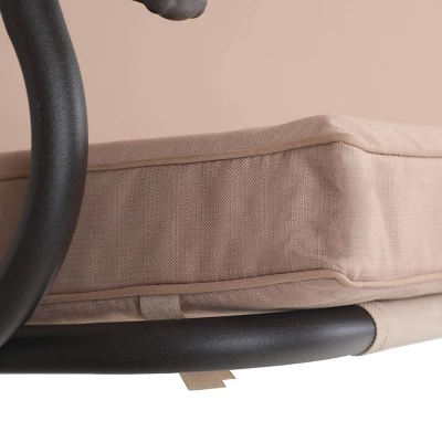 Outdoor 3 Person Glider With Cushions & Small Side Table - Captiva Designs 9 Outdoor 3 Person Glider With Cushions & Small Side Table - Captiva Designs - Image 7