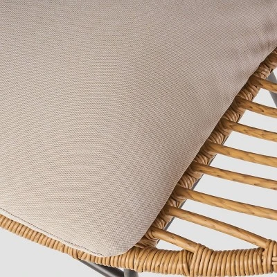 Meridian 3pc Faux Wicker Chat Set Light Brown- Christopher Knight Home 4 Meridian 3pc Faux Wicker Chat Set Light Brown- Christopher Knight Home - Image 2