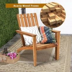 Costway Patio Acacia Wood Adirondack Chair Lounge Armchair Durable Outdoor Garden Yard 15 Costway Patio Acacia Wood Adirondack Chair Lounge Armchair Durable Outdoor Garden Yard -Sunnydaze Decor Store GUEST be9d7a72 d332 4063 9925 adf3dc42e22f