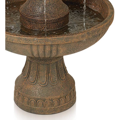 John Timberland Ravenna Rustic 3 Tier Weathered Stone Cascading Outdoor Floor Water Fountain 43" For Yard Garden Patio Home Deck Porch House Exterior 6 John Timberland Ravenna Rustic 3 Tier Weathered Stone Cascading Outdoor Floor Water Fountain 43" For Yard Garden Patio Home Deck Porch House Exterior - Image 4