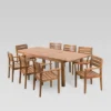 Wilson 9pc Acacia Wood Dining Set With Expandable Dining Table - Teak - Christopher Knight Home