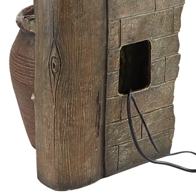 John Timberland Four Pot Rustic Cascading Outdoor Floor Water Fountain With LED Light 39 1/4" For Yard Garden Patio Deck Porch House Exterior 8 John Timberland Four Pot Rustic Cascading Outdoor Floor Water Fountain With LED Light 39 1/4" For Yard Garden Patio Deck Porch House Exterior - Image 6