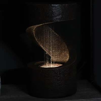 Sunnydaze Decor Sunnydaze Indoor Contemporary Decorative Polyresin Winding Showers Tabletop Water Fountain With LED Lights - 13" 8 Sunnydaze Decor Sunnydaze Indoor Contemporary Decorative Polyresin Winding Showers Tabletop Water Fountain With LED Lights - 13" - Image 6